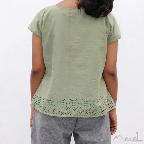 Olive Green Hakoba Short Top
