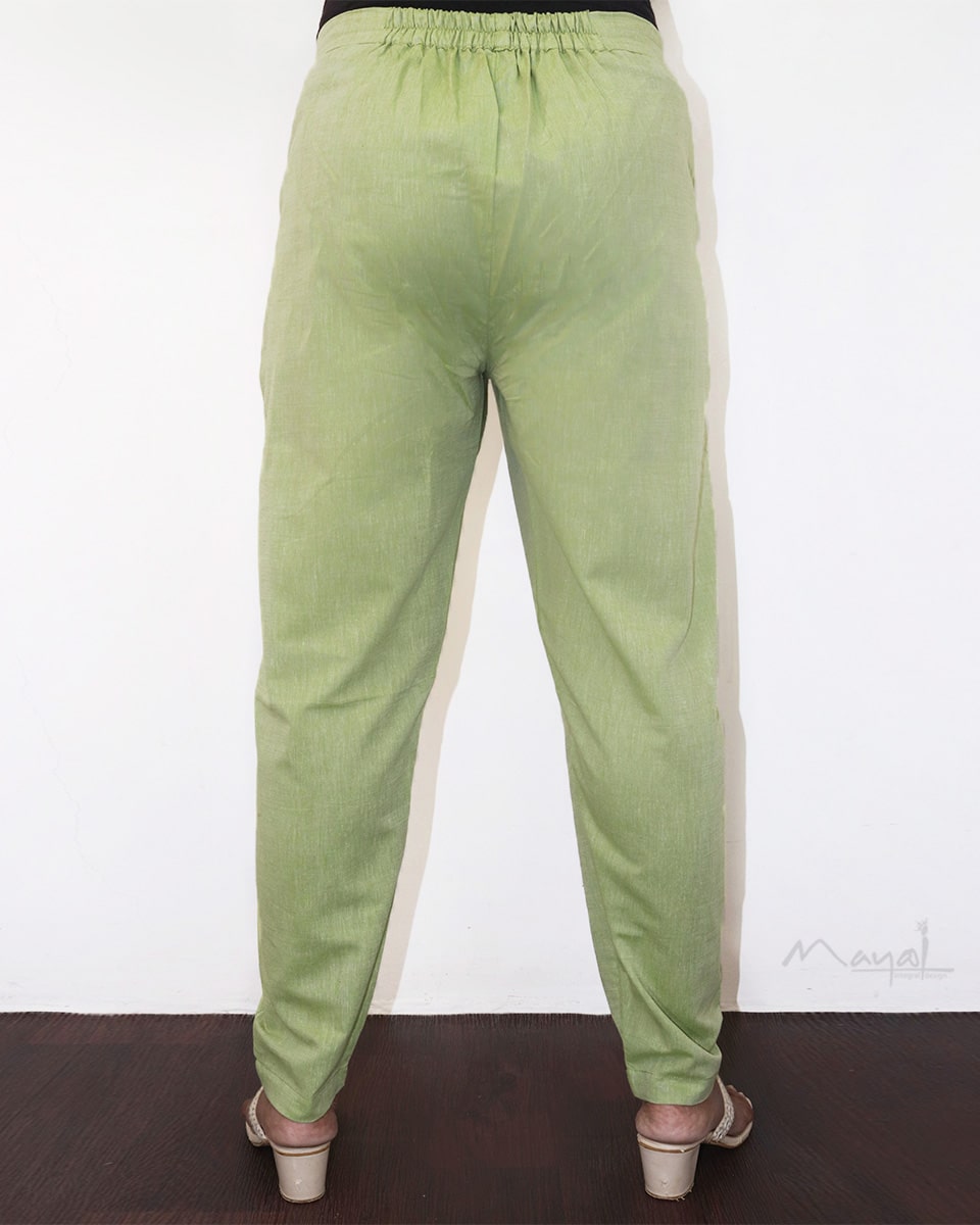 Mild Green Cotton Formal Fit Pant