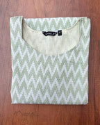 Mild Green Self Design Jacquard Cotton Kurta