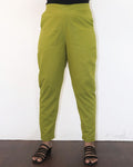 Parrot Green Cotton Formal Fit Pant