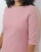 Peach Blossom Self Design Cotton Kurta