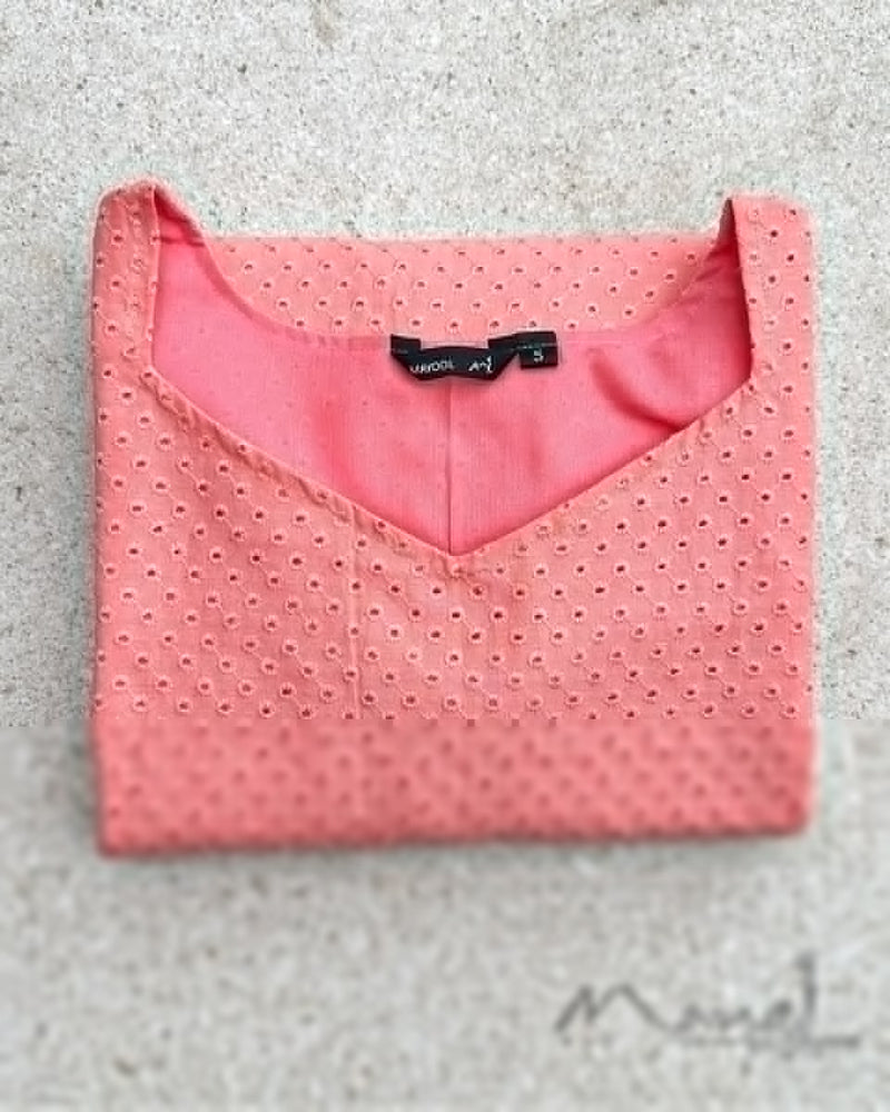 Peach Cotton Hakoba Kurta