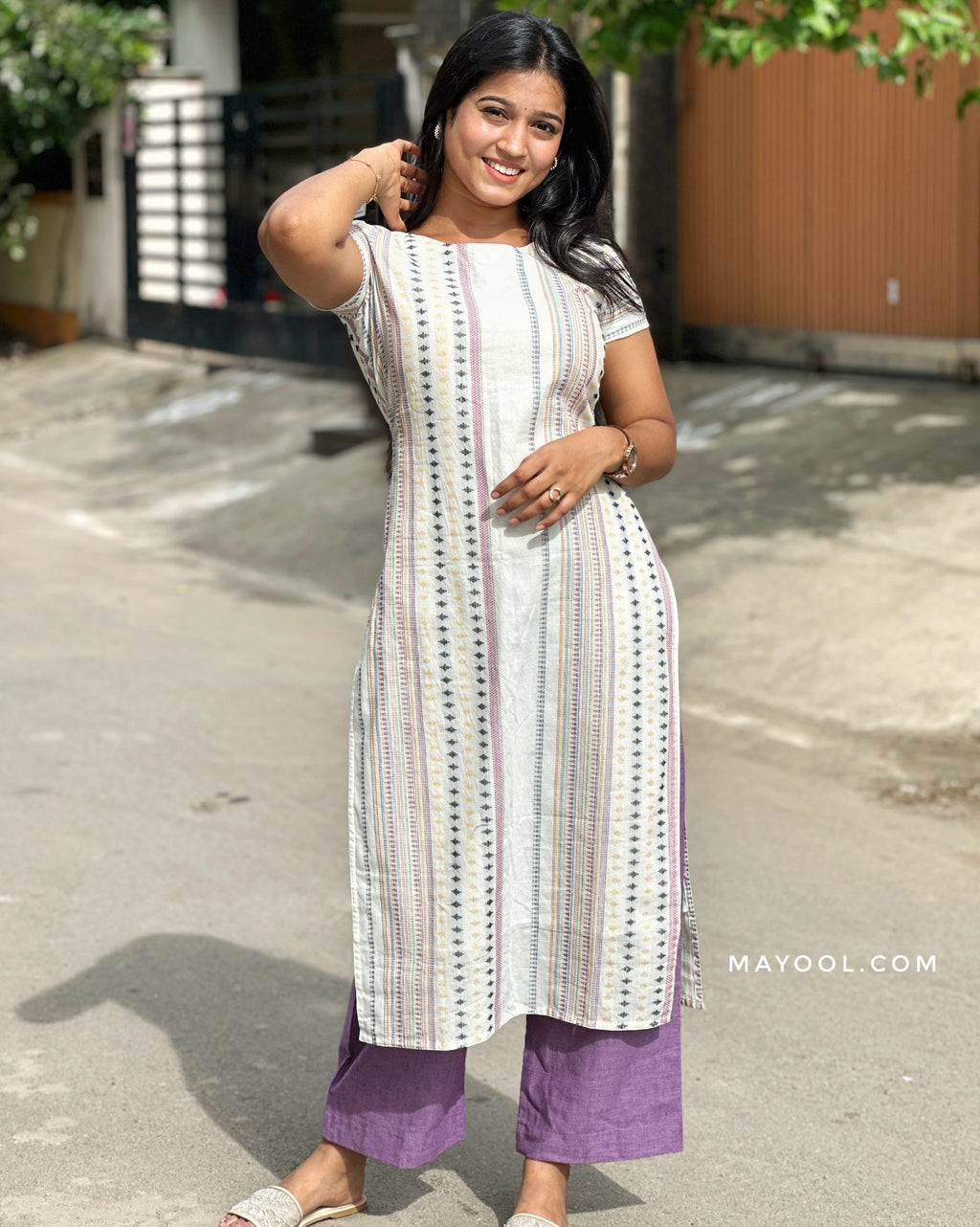 Pearl White Jamdani Cotton Kurta