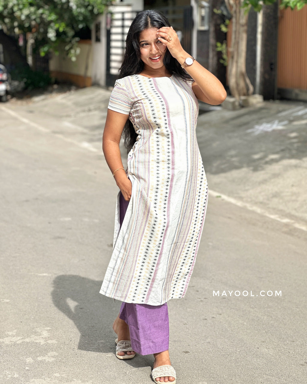 Pearl White Jamdani Cotton Kurta