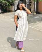 Pearl White Jamdani Cotton Kurta