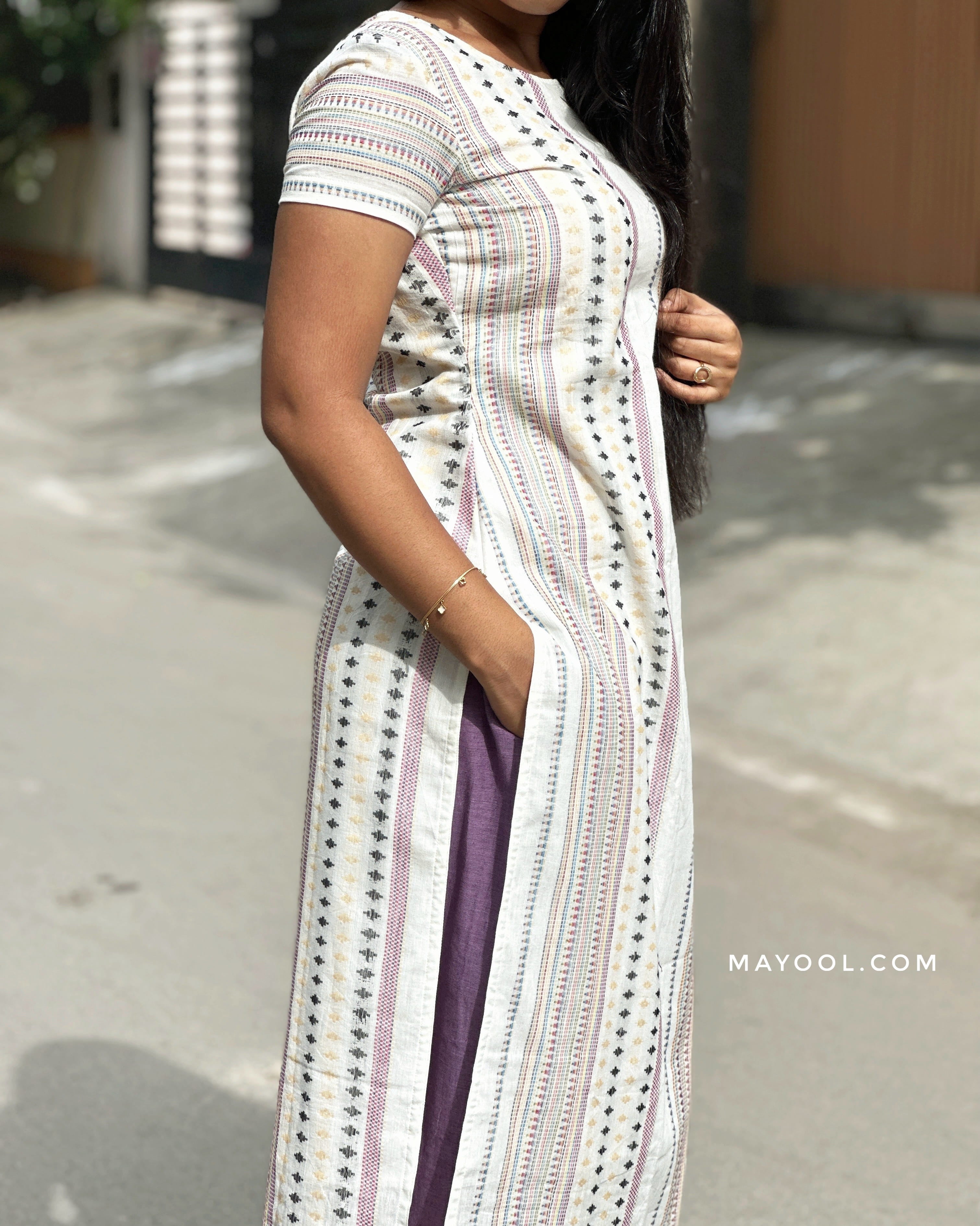 Pearl White Jamdani Cotton Kurta