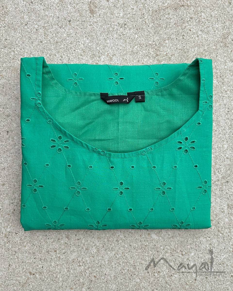 Persian Green Cotton Hakoba Kurta