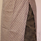 Almond Self Design Jacquard Cotton Kurta
