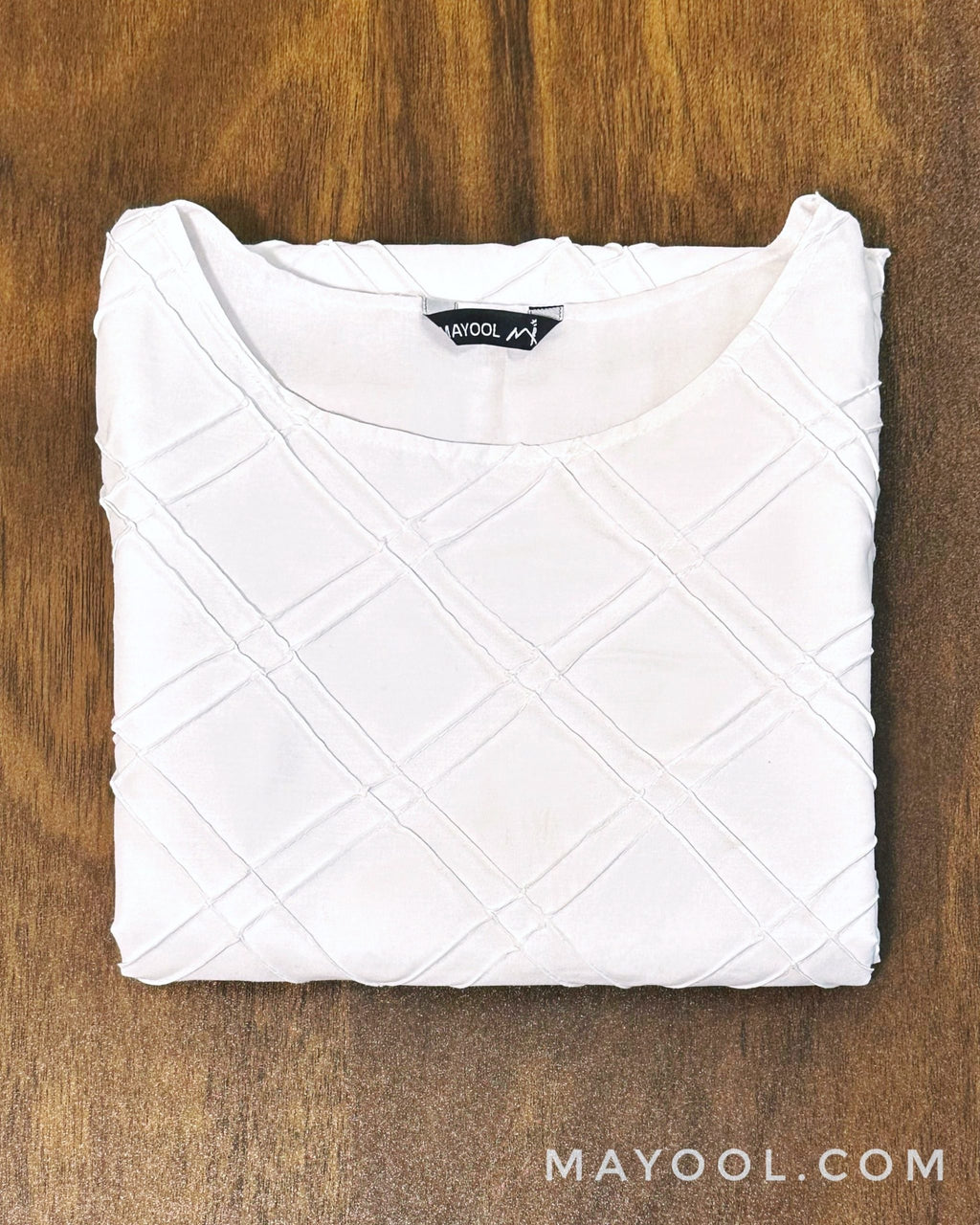 Pure White Pintuck Cotton Kurta