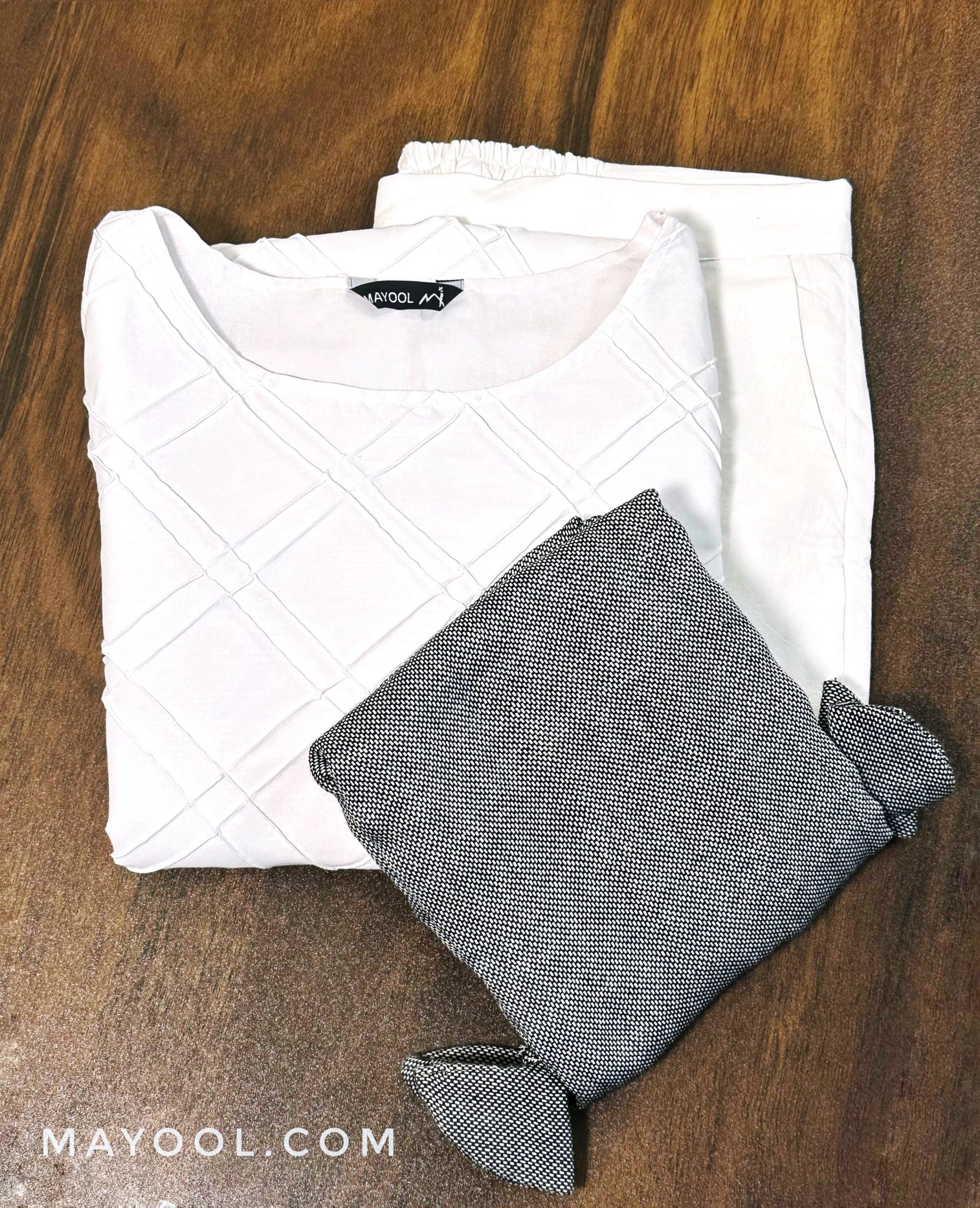Pure White Pintuck Cotton Kurta