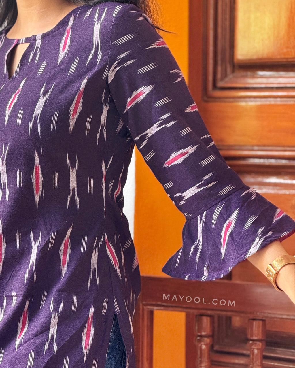 Purple Ikat Short Kurta