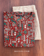 Red Kalamkari Cotton Kurta