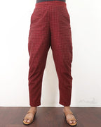 Royal Maroon Handloom Cotton Kurta