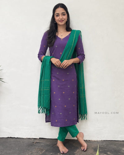 Royal Purple Cotton Kurta