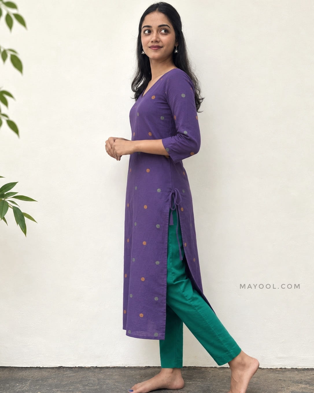 Royal Purple Cotton Kurta