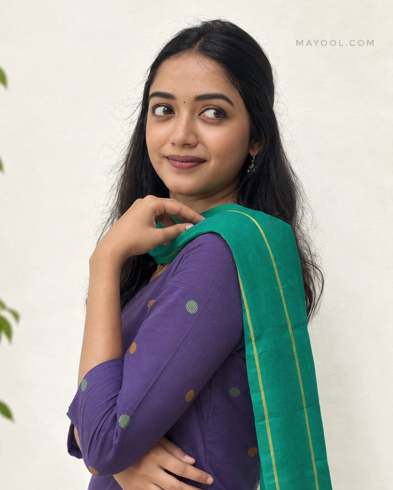 Royal Purple Cotton Kurta