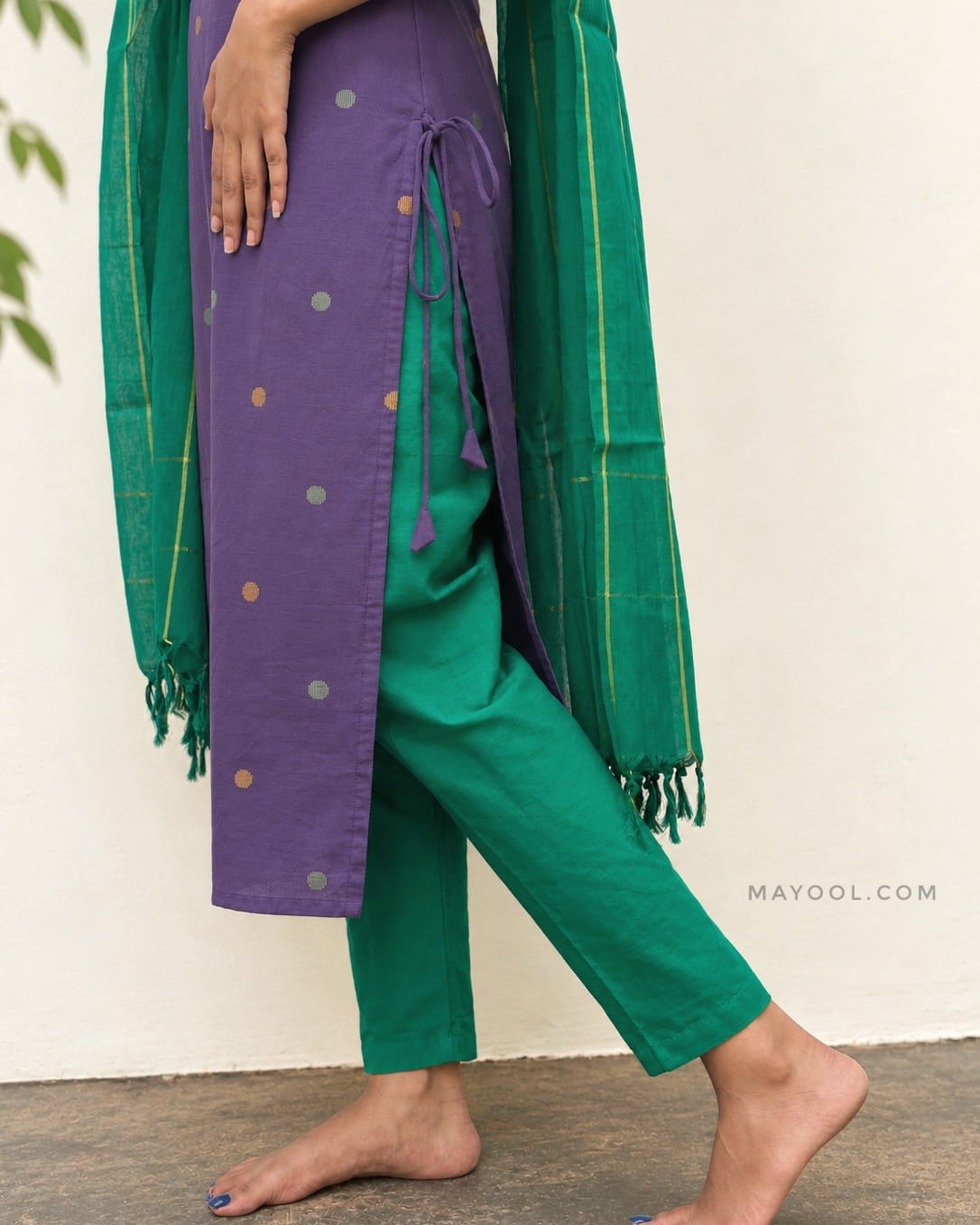 Royal Purple Cotton Kurta