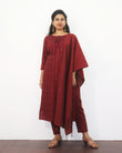 Royal Maroon Handloom Cotton Kurta