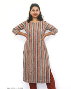 Sandal Arrow Block Print Cotton Kurta