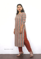 Sandal Arrow Block Print Cotton Kurta
