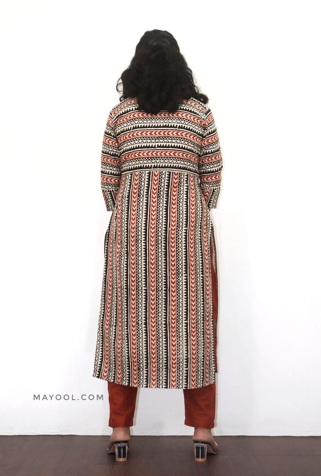 Sandal Arrow Block Print Cotton Kurta