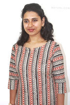 Sandal Arrow Block Print Cotton Kurta