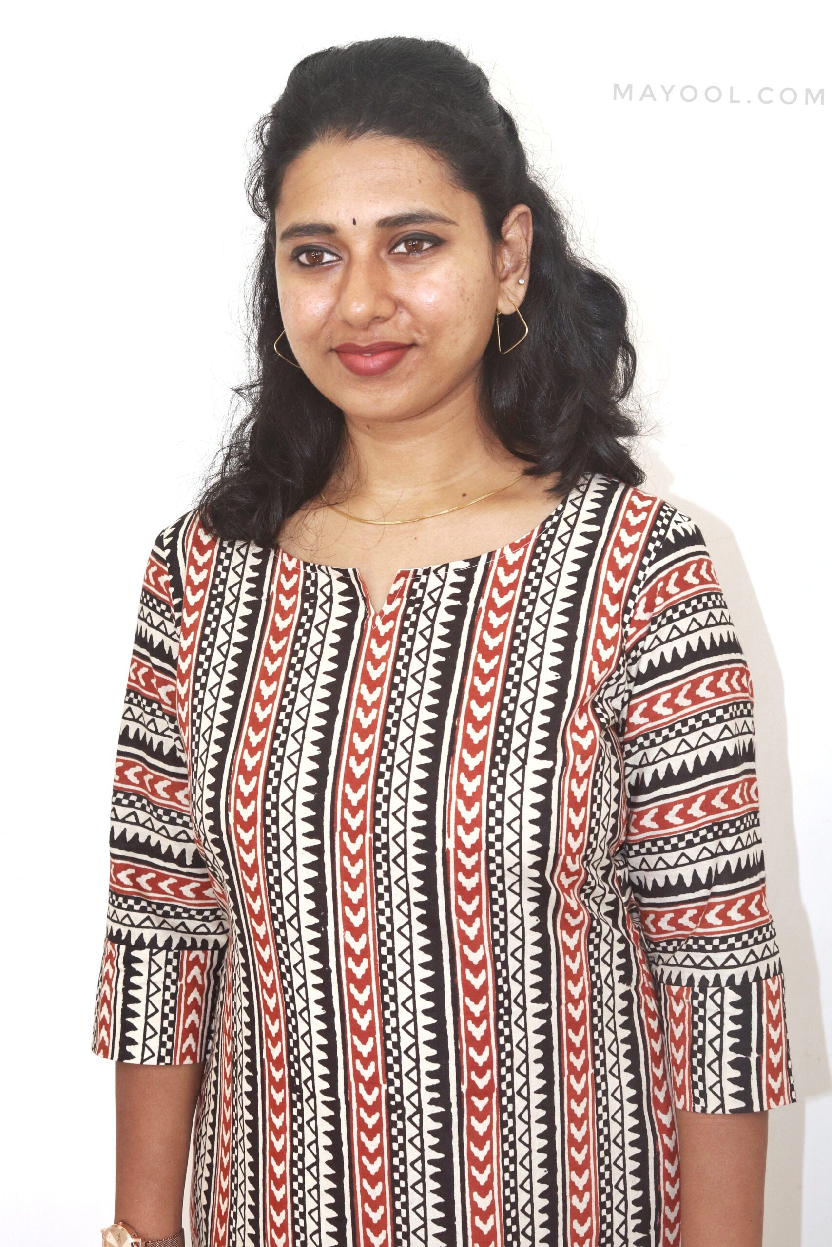 Sandal Arrow Block Print Cotton Kurta