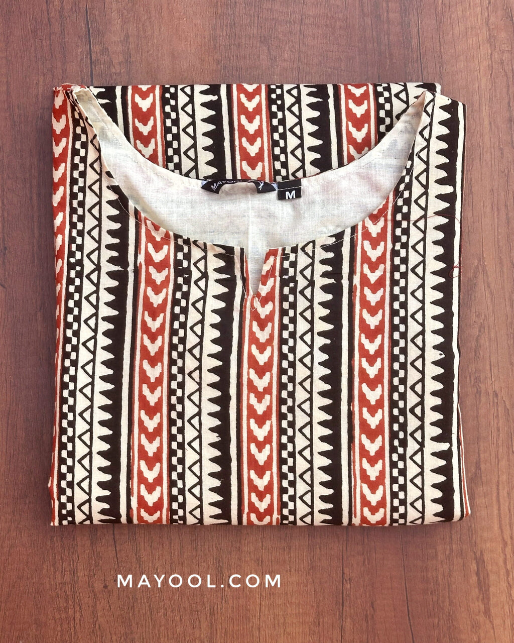 Sandal Arrow Block Print Cotton Kurta