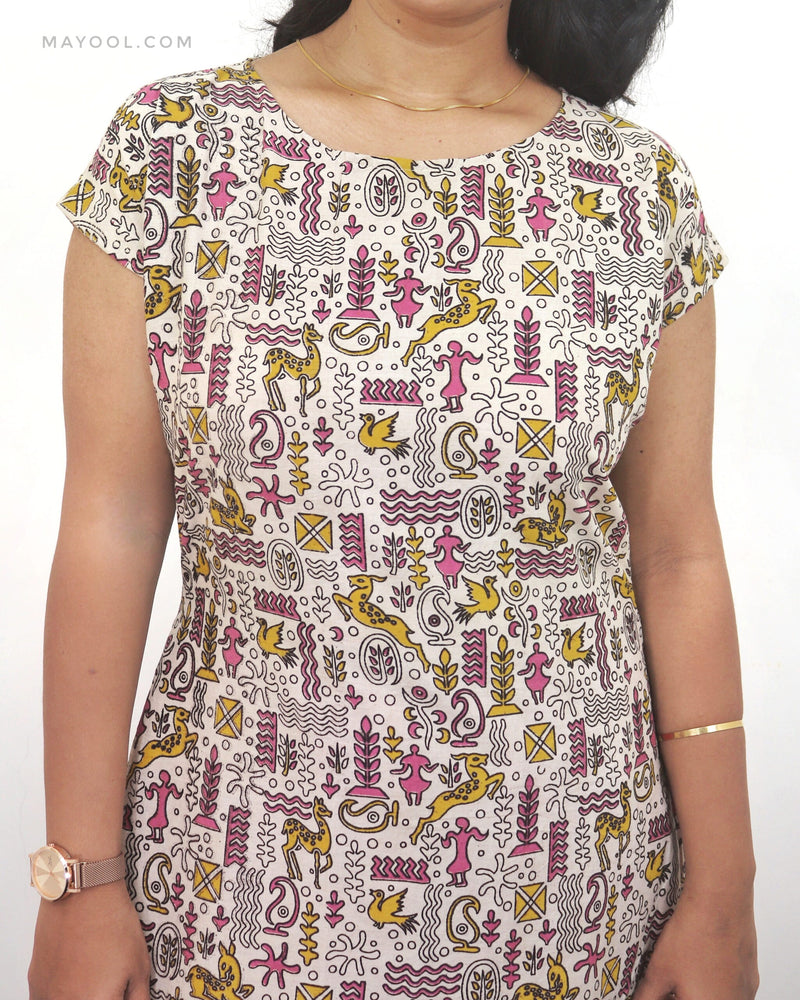 Sandal Kalamkari Cotton Kurta