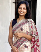 Sandal Pink Kalamkari Saree SA011