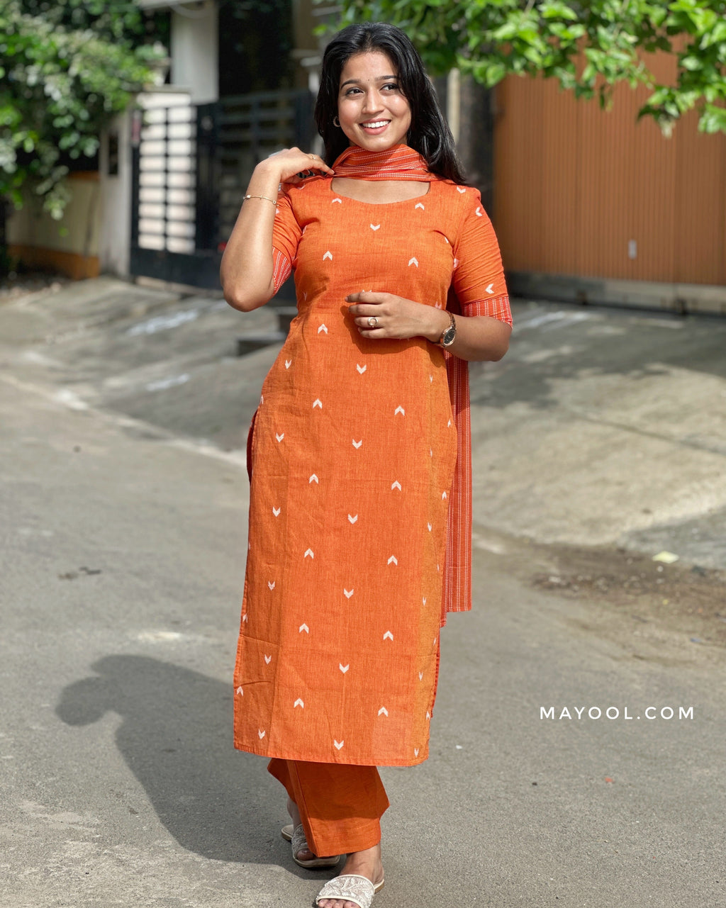 Sienna Orange Cotton Kurta