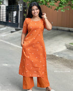 Sienna Orange Cotton Kurta