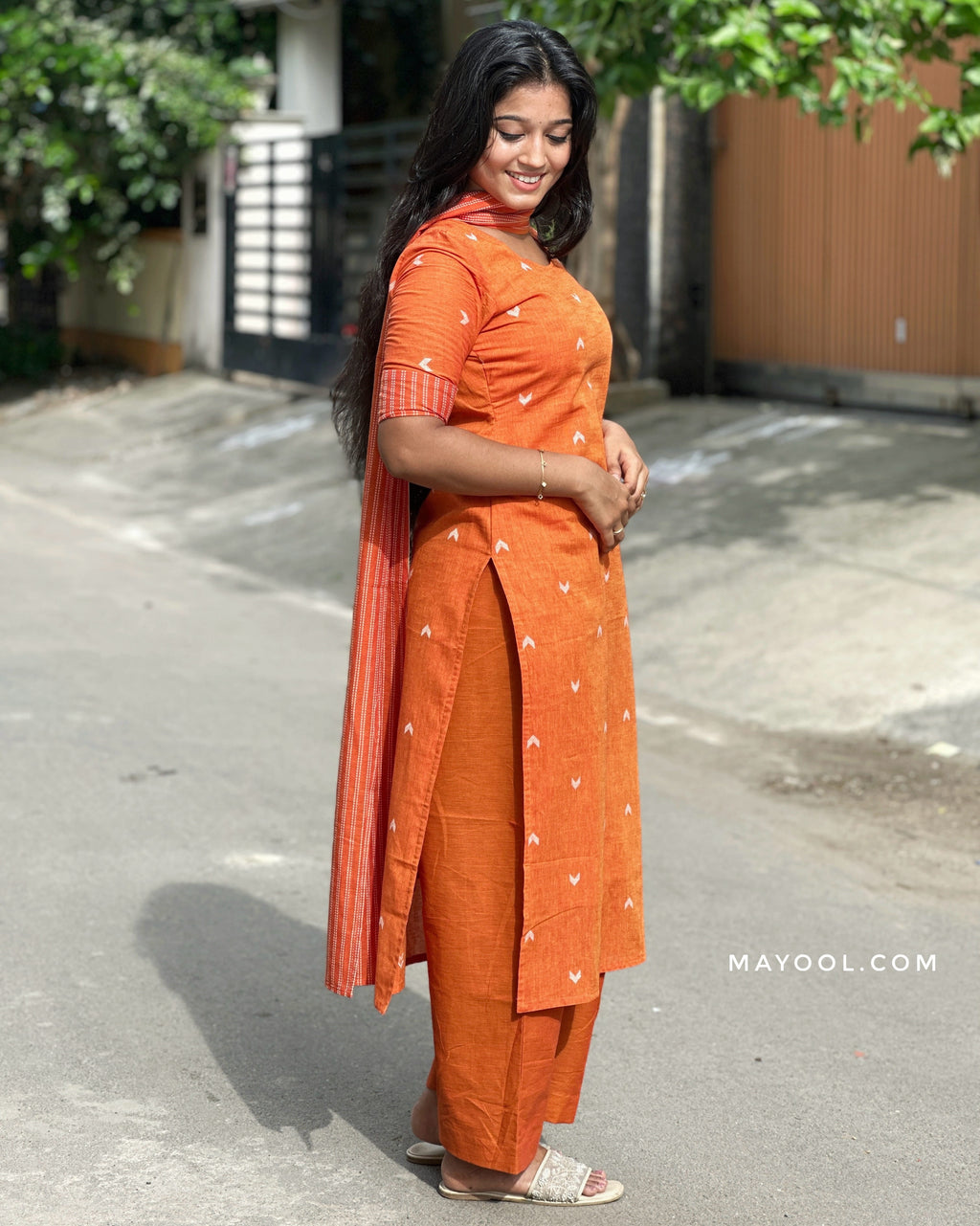 Sienna Orange Cotton Kurta