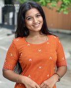 Sienna Orange Cotton Kurta