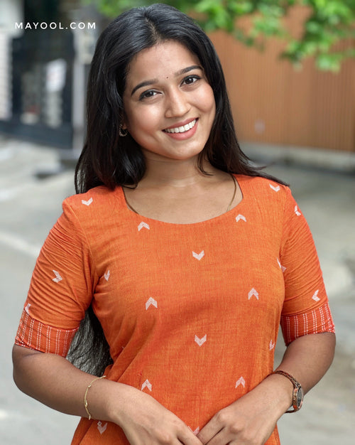 Sienna Orange Cotton Kurta