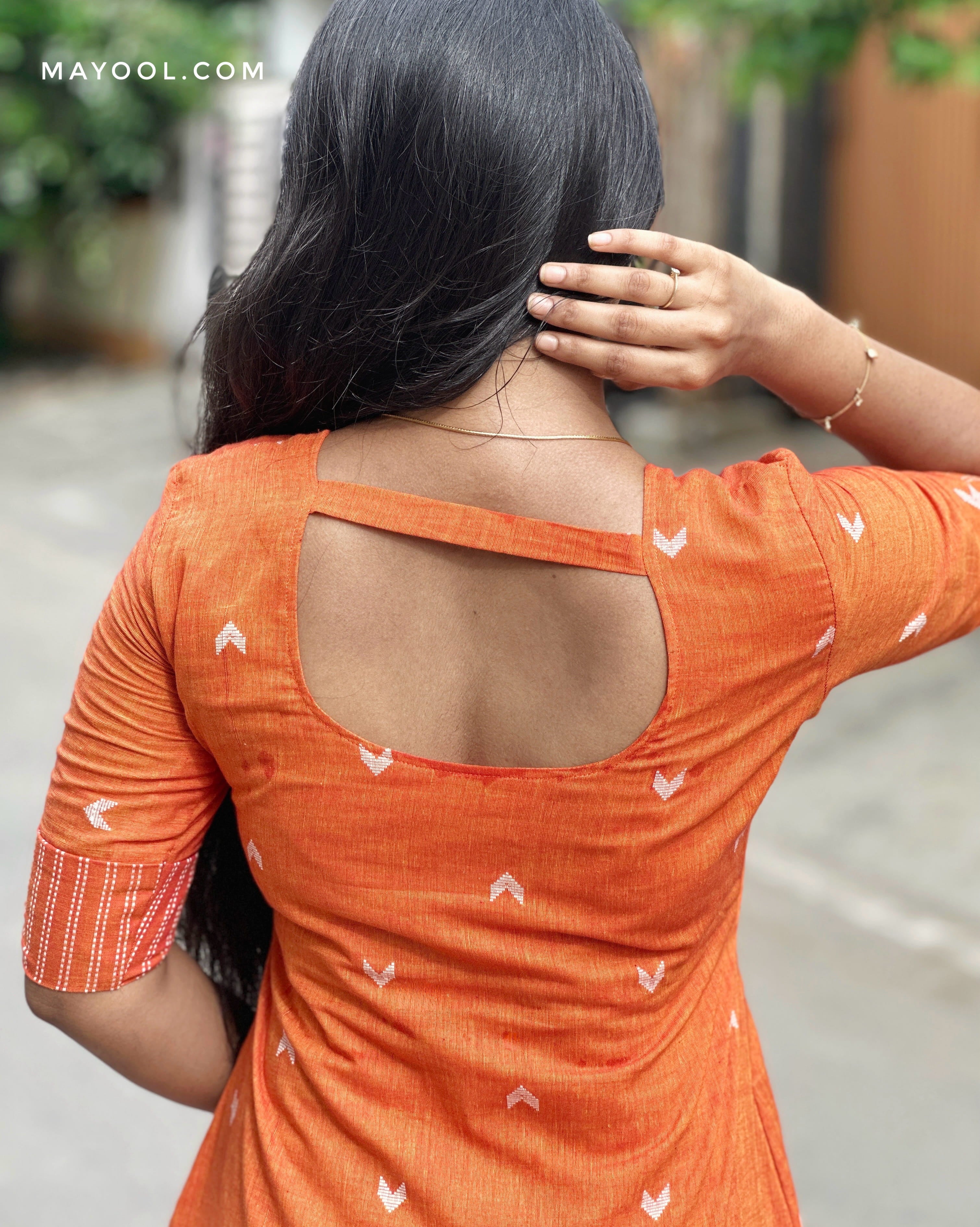 Sienna Orange Cotton Kurta