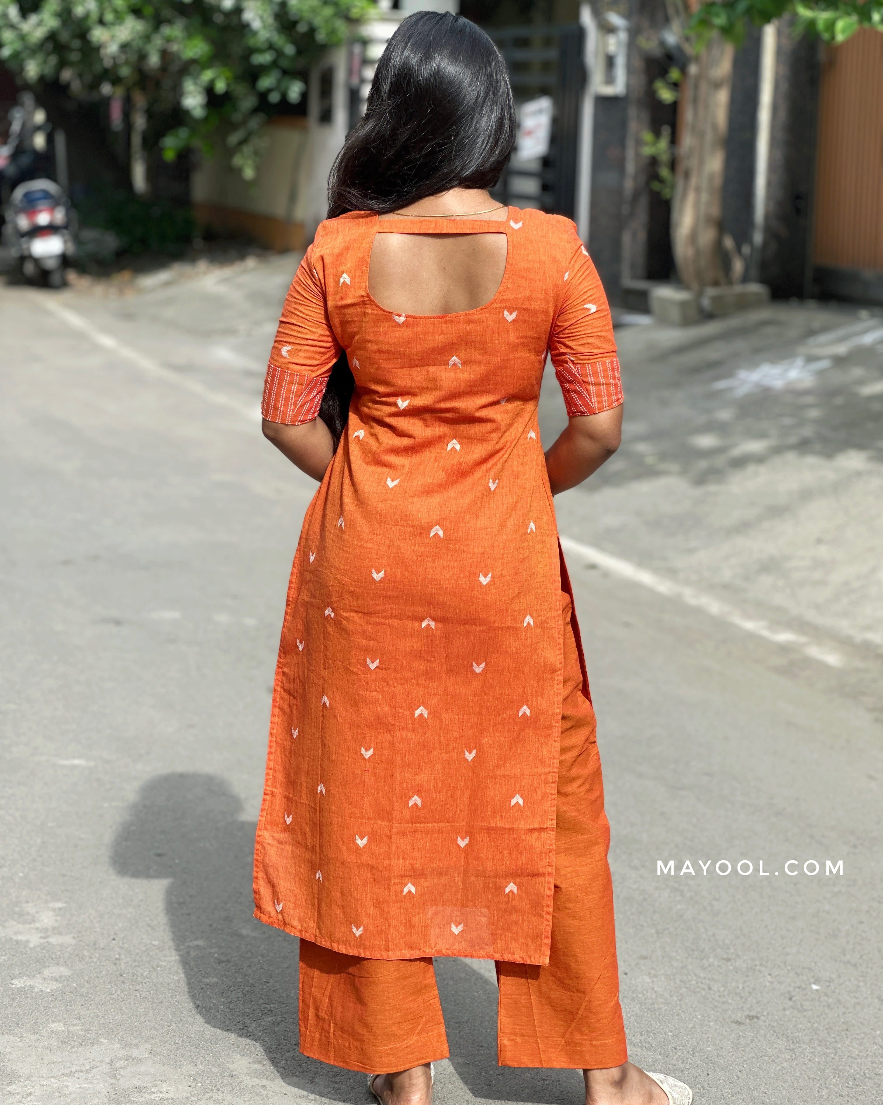 Sienna Orange Cotton Kurta
