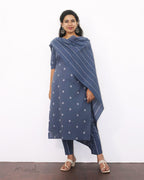 Stone Blue Cotton Kurta