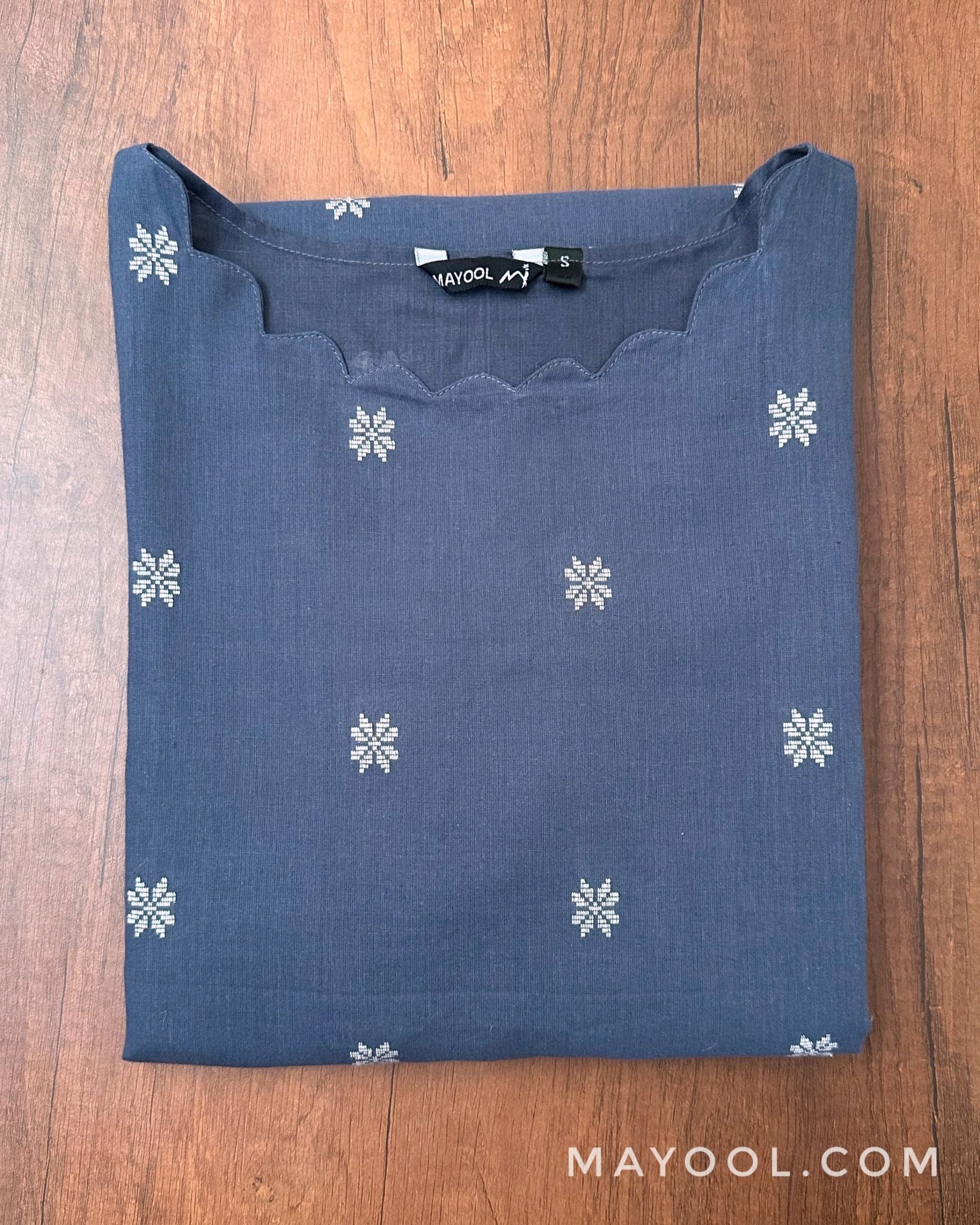 Stone Blue Cotton Kurta