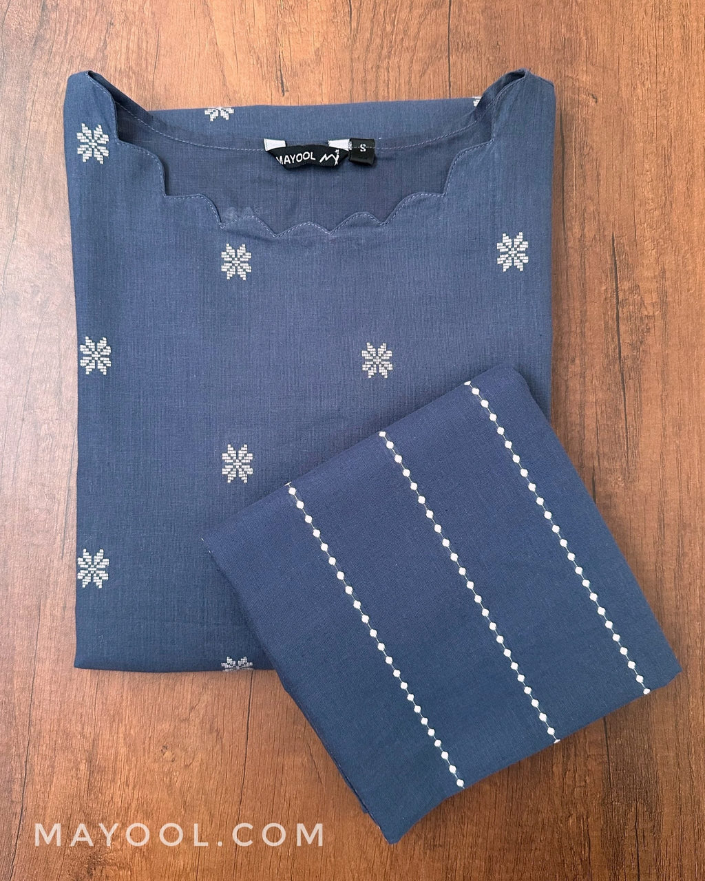 Stone Blue Cotton Kurta