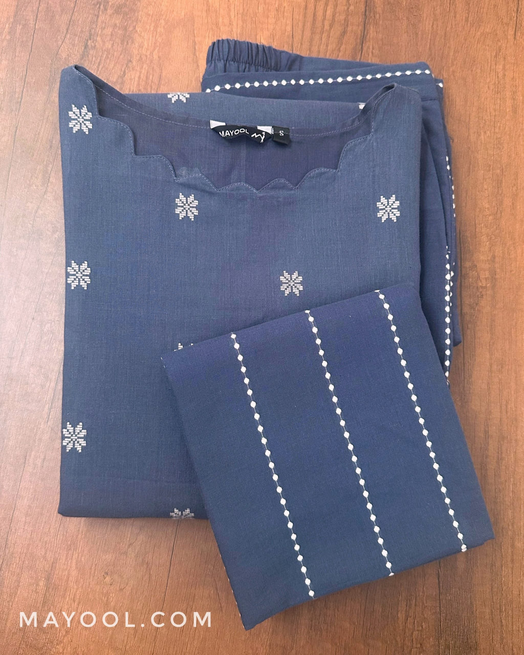 Stone Blue Cotton Kurta