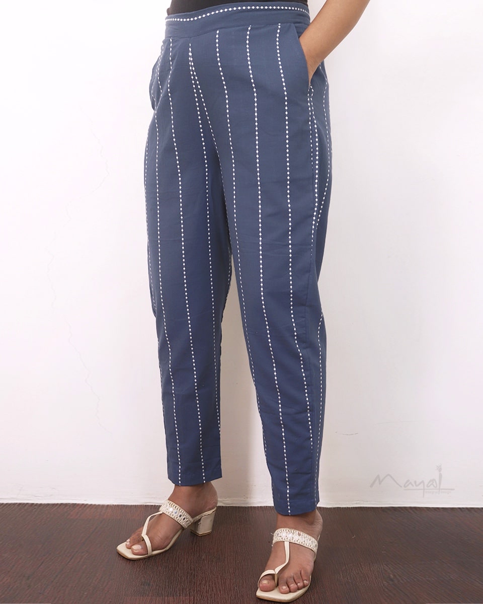 Stone Blue Cotton Kurta