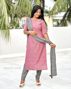 Super Pink Cotton Kurta