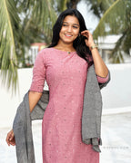 Super Pink Cotton Kurta