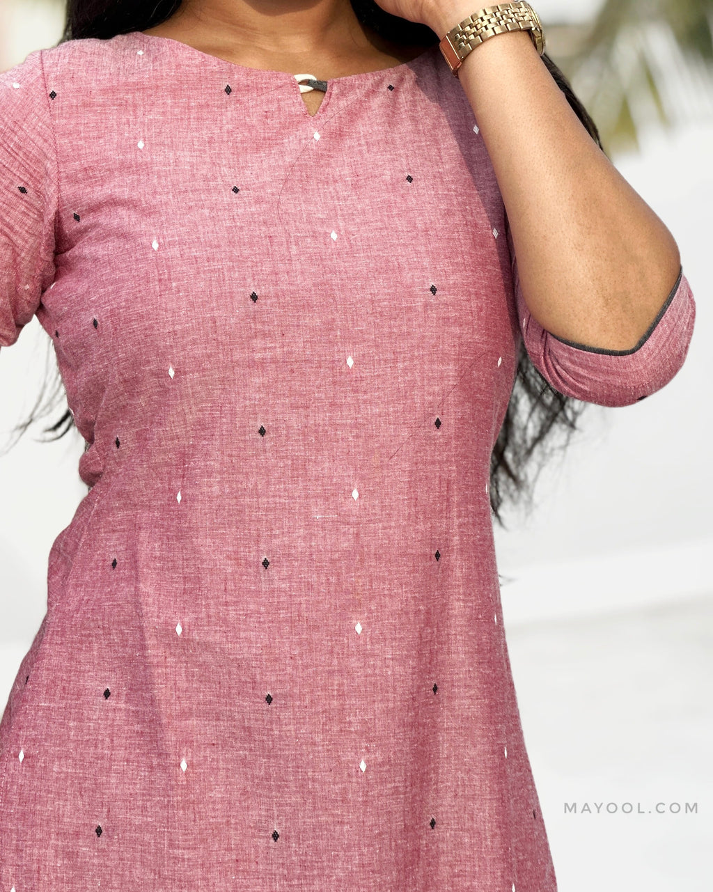 Super Pink Cotton Kurta