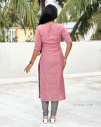 Super Pink Cotton Kurta