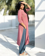 Vintage Rose Thread Tale Cotton Kurta