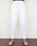 White Cotton Formal Fit Pant