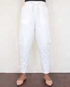 White Cotton Formal Fit Pant
