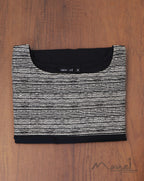 Black Patchwork Sleeveless Cotton Kurta